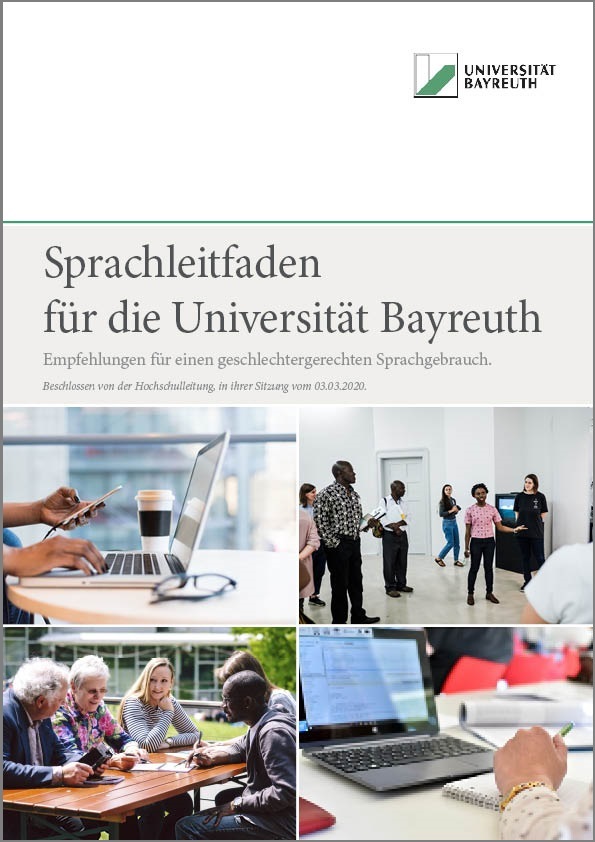 Deckblatt des Sprachleitfadens der Universität Bayreuth